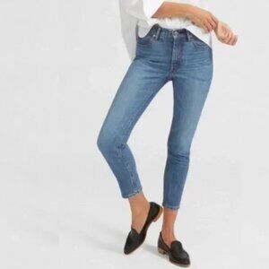 EVERLANE MID RISE SKINNY ANKLE JEAN MID WASH - 30